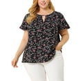 thumbnail image 1 of Blusa Floral Agnes Orinda Acampanada Negro XL, 1 of 6