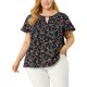 thumbnail image 1 of Blusa Floral Agnes Orinda Acampanada Negro XL, 1 of 6