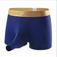 thumbnail image 2 of Mens Ice Silk Breathable Boxers Sexy Open Elephant Nose Man Underpants Underwear Briefs, 2 of 4