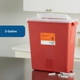 thumbnail image 3 of McKesson Sharps Container, Stackable, Locking Lid, Red, 3 gal, 12 in x 6 in x 13.5 in, 1 Ct, 3 of 10