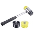 thumbnail image 1 of Unique Bargains 45mm Double-Faced Rubber Hammer with Soft/Hard Replacement Mallet Non-Slip Grip, 1 of 5