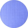 thumbnail image 1 of Ahgly Company Indoor Round Solid Blue Modern Area Rugs, 6' Round, 1 of 4