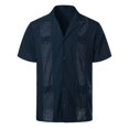 thumbnail image 2 of XDZJLR Men Shirt Spring And Summer Fashion And Leisure Dongfeng Pocket Button Lapel Short Sleeve Tops, 2 of 7