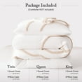 thumbnail image 5 of Duvet Cover Queen Size, Boho Tufted  3 Pieces Microfiber Duvet Covers Set with Zipper Closure, Soft Breathable Floral Bedding Set for All Seasons(White Queen, 90"x90"), 5 of 6
