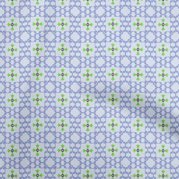 oneOone Cotton Flex Medium Blue Fabric Asian Ikat Sewing Craft Projects Fabric Prints By Yard 40 Inch Wide
