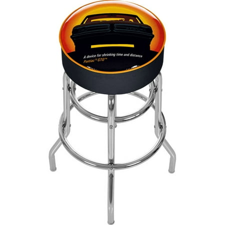 Trademark Global Pontiac GTO Time and Distance Padded Swivel Bar Stool