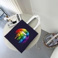 thumbnail image 7 of DouZhe Reusable Grocery Bags, Pride Rainbow Lips Lightweight Polyester Canvas Cloth Tote Bag for Travle Gym Shopping School, 15" x 16", 7 of 7