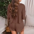 thumbnail image 5 of Ashirexll Two Piece Sets for Women, Vacation Outfits for Women, Fashion Versatile Round Neck Long Sleeve Top and Loose Pant Set, 5 of 6