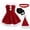 Red, variant on Christmas Dress for Women Sexy Santa Costume Strapless Velvet Mini Dress with Hat Belt Choker Holiday Outfit