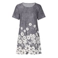 thumbnail image 4 of JIRNDf Robes pour Femmes Été Décontractées Tendance Fluides Plissées Amples avec Poches Robe Trapèze Bohème pour Femmes Gris TG, 4 of 8