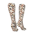 thumbnail image 3 of Bingfone Roosters and Chickens Print Compression Socks for Women and Men Long Socks for Running Athletic Cycling Nurse, 3 of 8