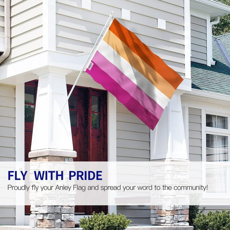 Anley 3x5 feet Sunset Lesbian Pride Flag - LGBT Les Sunset Pride Flags  Polyester 