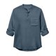 thumbnail image 3 of Camisetas de Manga Larga Casual Color Sólido Botón de Cuello Redondo Detalle Camiseta Suave para Deportes Primavera Diaria, 3 of 6