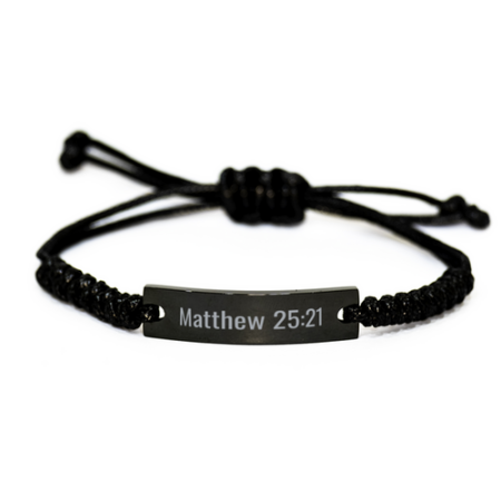 Matthew 25 21 Bracelet Matthew 25:21 Gift Bible Verse Scripture Stainless Steel Bracelet