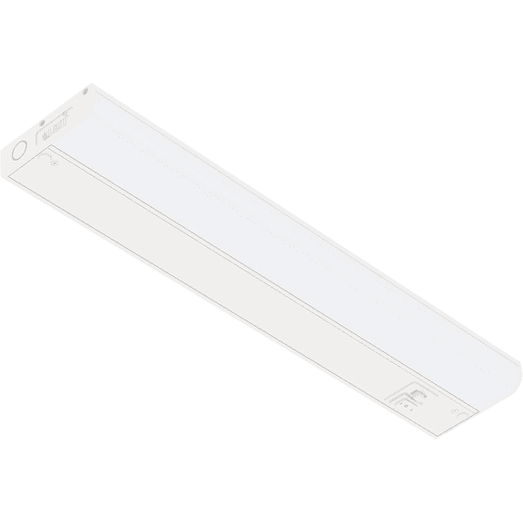 18-inch Hardwired Only 3 Color LED Under Cabinet Lighting, Selectable 3000K/4000K/5000K, Dimmable, Matte White Finished