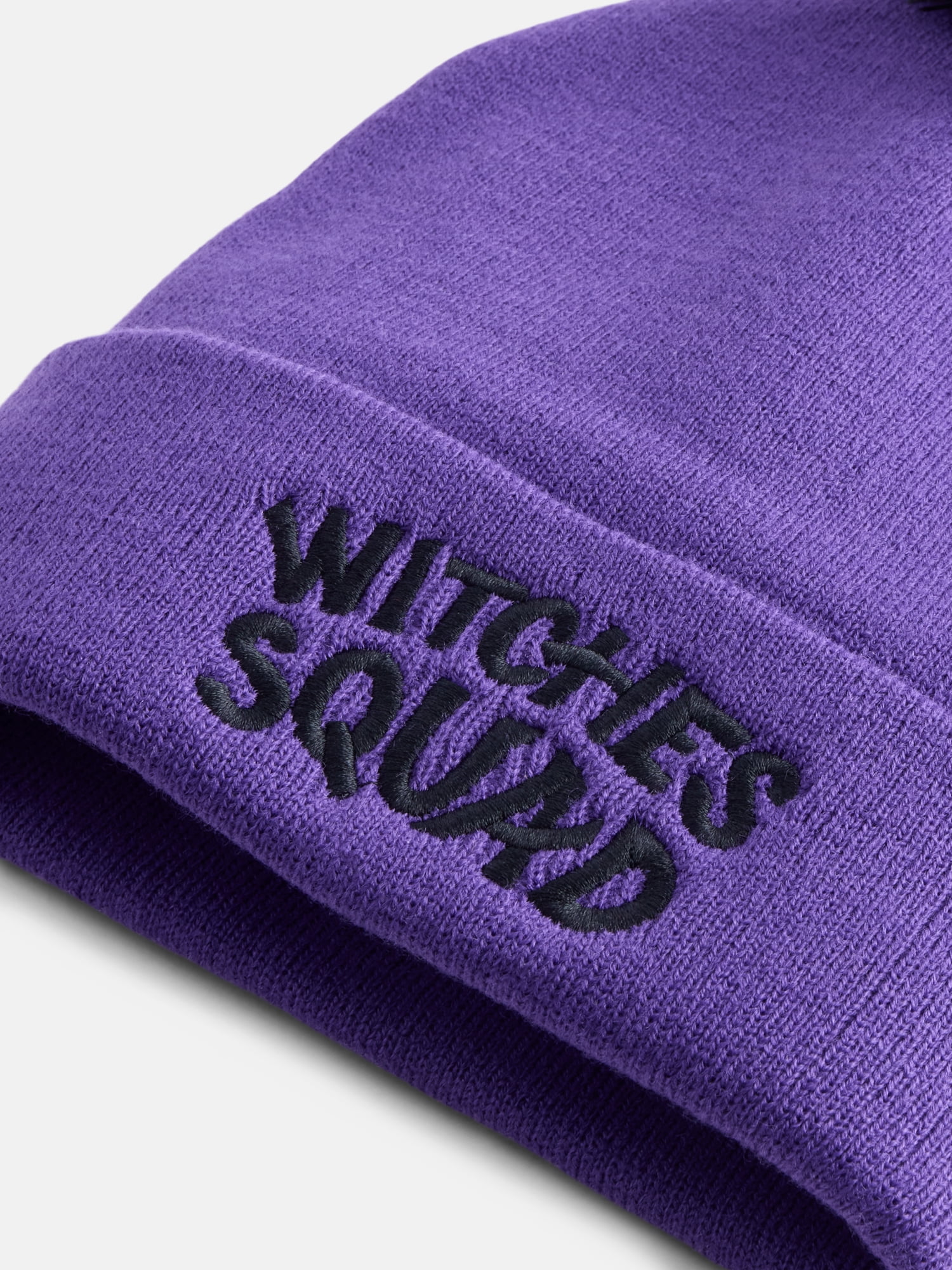 Halloween Women's Embroidered Witches Squad Beanie Hat from Way To Celebrate, Purple