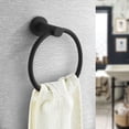 thumbnail image 1 of Anillo de toalla Accesorio de baño Anillo de toalla de mano montado en la pared de acero inoxidable Negro mate, 1 of 5