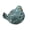 Blue, variant on Urban Ceramic Sitting Bird Figurine with Brown Beak and Cutout Design Body Gloss Finish Blue
