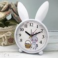 thumbnail image 2 of Nordic Style Cute Rabbit Deer Cute Alarm Shaped Alarm Clock for Bedroom Blue Rabbit, 2 of 9