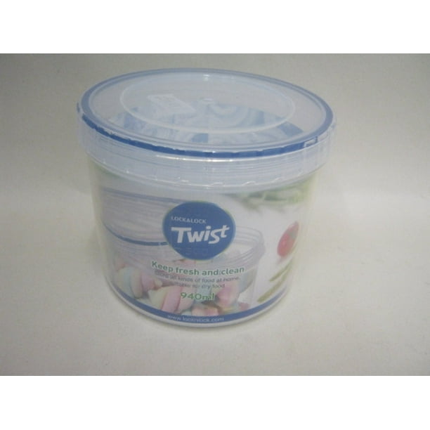 (940 ml) New Lock And & Lock Twist Round Food Container 940ml LLS141