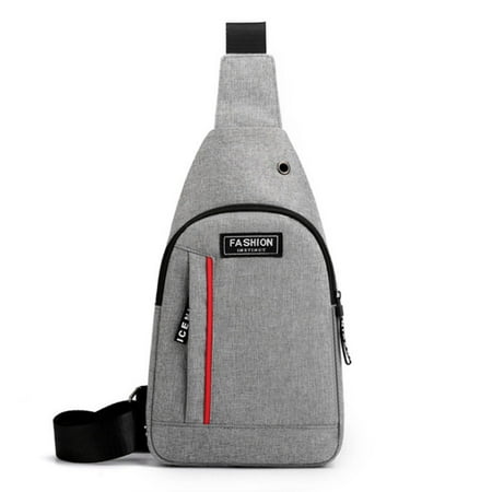 Men's Sling Backpack With Usb Charging Interface And Earphone Jack ...