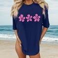 thumbnail image 2 of Wangmeiwg T Shirt Beach Oversized Graphic Tees For Women Vintage Baggy Shirts Summer Vacation Tops Workout Women Shirt, 2 of 4