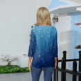 thumbnail image 3 of 3/4 Length Sleeve Womens Tunic Tops Spring Floral Printed V Neck Blouse Summer Casual Loose Fit Shirts, 3 of 5