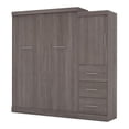 thumbnail image 3 of Atlin Designs 90" Transitional Wood Queen Wall Bed Kit with 3 Drawer Set in Gray, 3 of 11