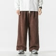 thumbnail image 2 of WEAIXIMIUNG Pantalon Habillé pour Homme Coupe Décontractée en Laine Pantalon pour Homme Coupe Ajustée Jambe Droite Pantalon Rétro Hop Jeans de Rue Pantalon, 2 of 4