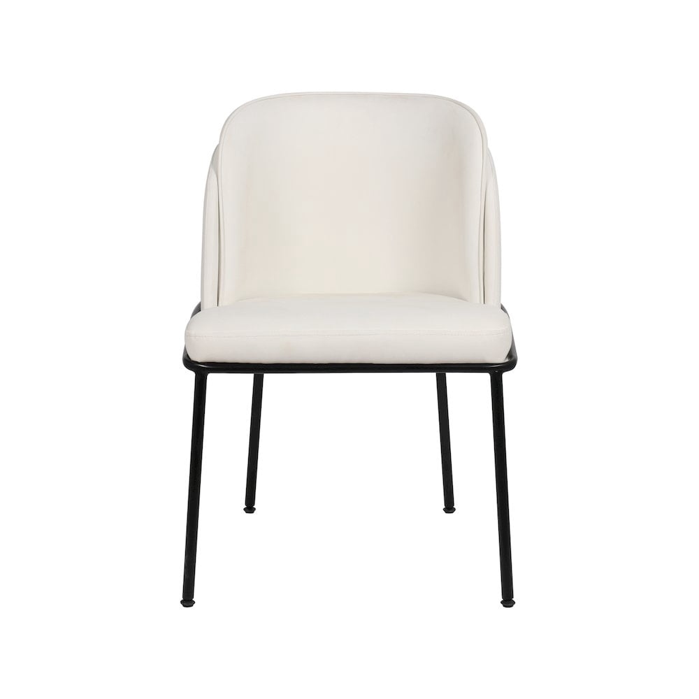 Meridian Furniture Jagger White Vegan Leather Dining Chair (Set of 2)