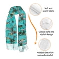 thumbnail image 3 of Shawl Wraps for Women - Hawaiian Style Blue Oversized Fall Winter Fashion Blanket Scarf for Women, 3 of 6
