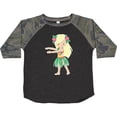 thumbnail image 3 of Inktastic Blonde Hula Girl Girls Toddler T-Shirt, 3 of 5