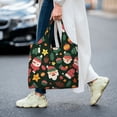 thumbnail image 7 of XMXT Canvas Tote Bag for Women, Fun Santa Socks Print Large Reusable Shopping Bags, Multicolor, 7 of 7