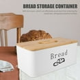 thumbnail image 3 of WASHWEPE Rustic Bread Box Bread Storage Container Carbon Steel Dust Protection 1Pcs, 3 of 8