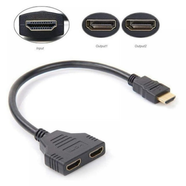 HDMI Splitter Cable Male 1080P to Dual HDMI Female 1 to 2 Way HDMI