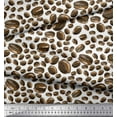 thumbnail image 3 of Soimoi White Rayon Fabric Coffee Beans Food Print Fabric by the Yard 56 Inch Wide, 3 of 3