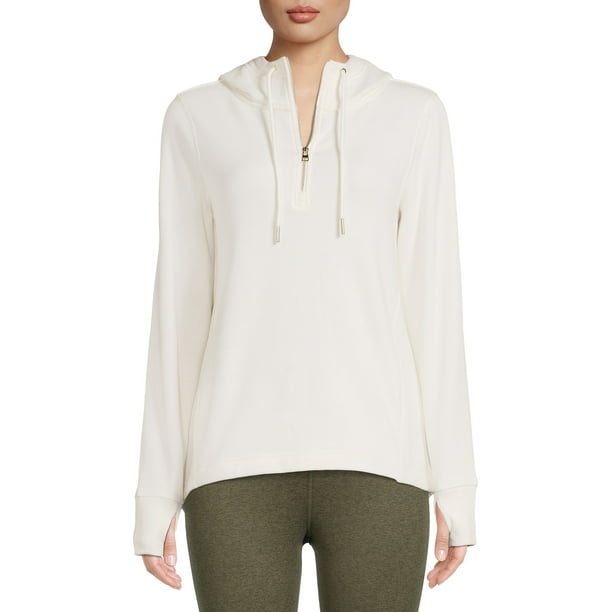 Avia Women's Mink Back Quarter Zip Hoodie With Thumbholes