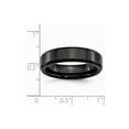 thumbnail image 4 of Primal Steel Ceramic Black Faceted and Beveled Edge 6mm Wedding Band, 4 of 8