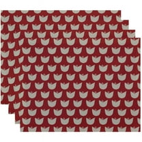 Simply Daisy 18" x 14" Tulips Floral Print Placemats, Set of 4