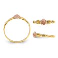 thumbnail image 3 of Bague Fleur en Or Jaune et Rose 14K, 3 of 4