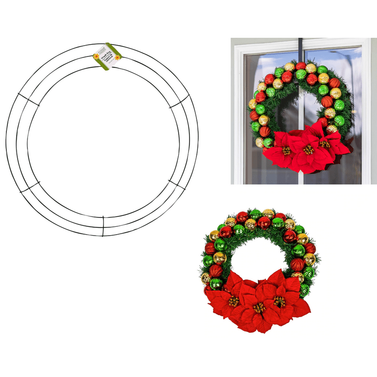 Floral Garden Round Metal Wreath Forms, 18-in.