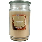 Mainstays Frosted Spice Cupcakes Scented Single-Wick Glass Jar Candle, 20oz