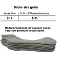 6 Pairs Women's Cotton Solid Gray Athletic Cushioned Ankle Quarter