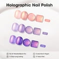 thumbnail image 4 of Gellen Nail Polish, Quick Dry 3 Colors Shining Purple Dark Purple Pink Nail Polish Set Xmas Halloween Nail Lacquer Set, Gift for Women Home Nail Art, No UV Light Needed, 0.33 Fl.oz, 4 of 9