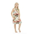thumbnail image 5 of Robe Hawaïenne à Col Rond avec Volants pour Fille au Coucher du Soleil Néon, 5 of 5