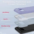 thumbnail image 2 of KOMI for Google Pixel 8a Case, Silicone Phone Case with 1 Screen Protector, Soft Anti-Scratch Microfiber Lining, Full Body Shockproof Slim Cover Support Wireless Charging, Lavender Purple, 2 of 5