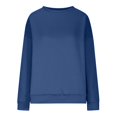 thumbnail image 5 of VISALY Pullover Crewneck Sweatshirt for Womens Plus Size Sweatshirts Casual Pullover Long Sleeve Shirts Soft Comfy Loose Fit Top Tunic Sweatshirts Lightweight Sweatshirt Blue Xxl, 5 of 8