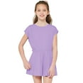 thumbnail image 1 of Honey Vanilla Girls' Dolma Romper with Pockets and Easy Removable Label Lavender Medium 8-9 Years, 1 of 3