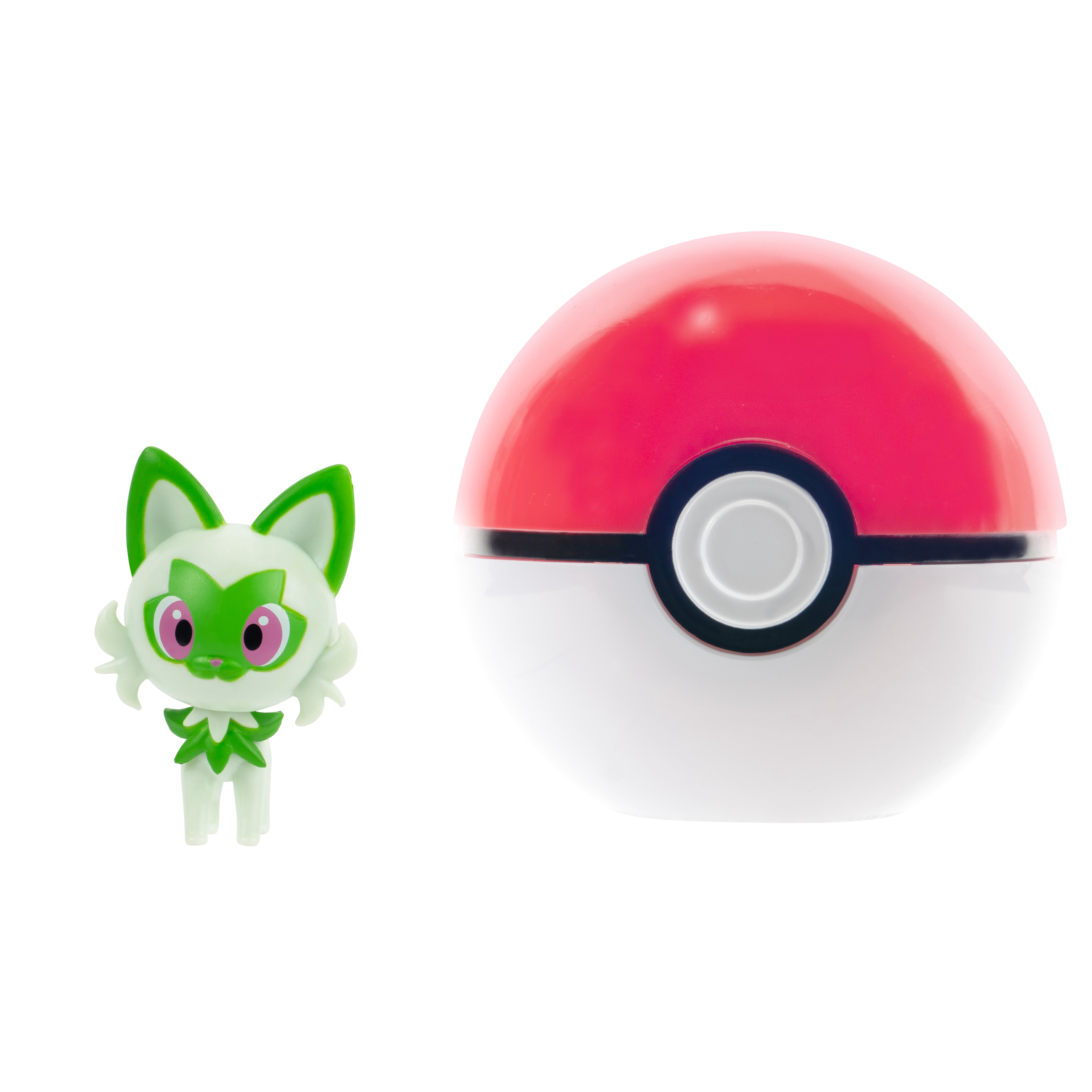 Pokemon Clip ‘N’ Go Sprigatito and Poké Ball - Includes 2 inch Battle Figure and Poké Ball Accessory