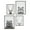 Gray, variant on Kate and Laurel Sylvie Deer, Wolf, Bear European and Cervus Elaphus The Red Deer Black and White Framed Canvas Wall Art Set by Simon Te of Tai Prints, 4 Piece Set Natural, Animal Portrait Art
